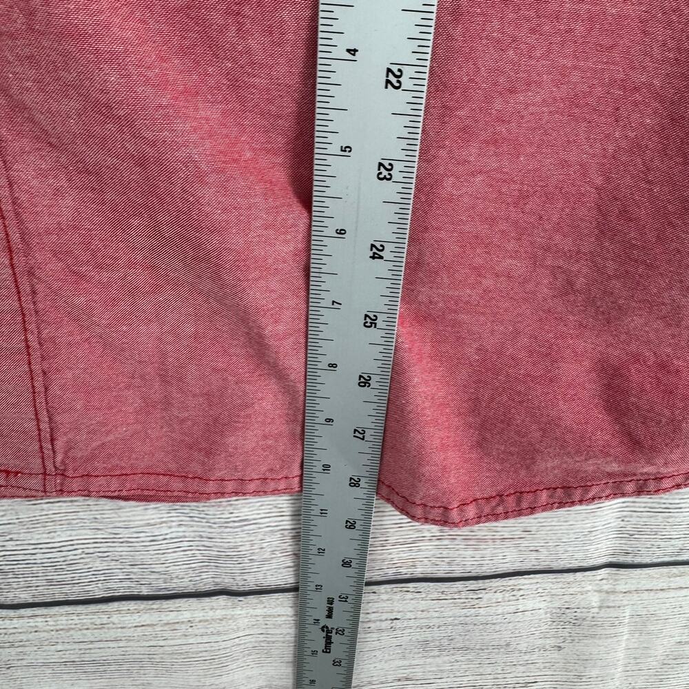5.11 Tactical Ares Short Sleeve Shirt Mens Medium Pink Red Snap Down - Picture 10 of 10